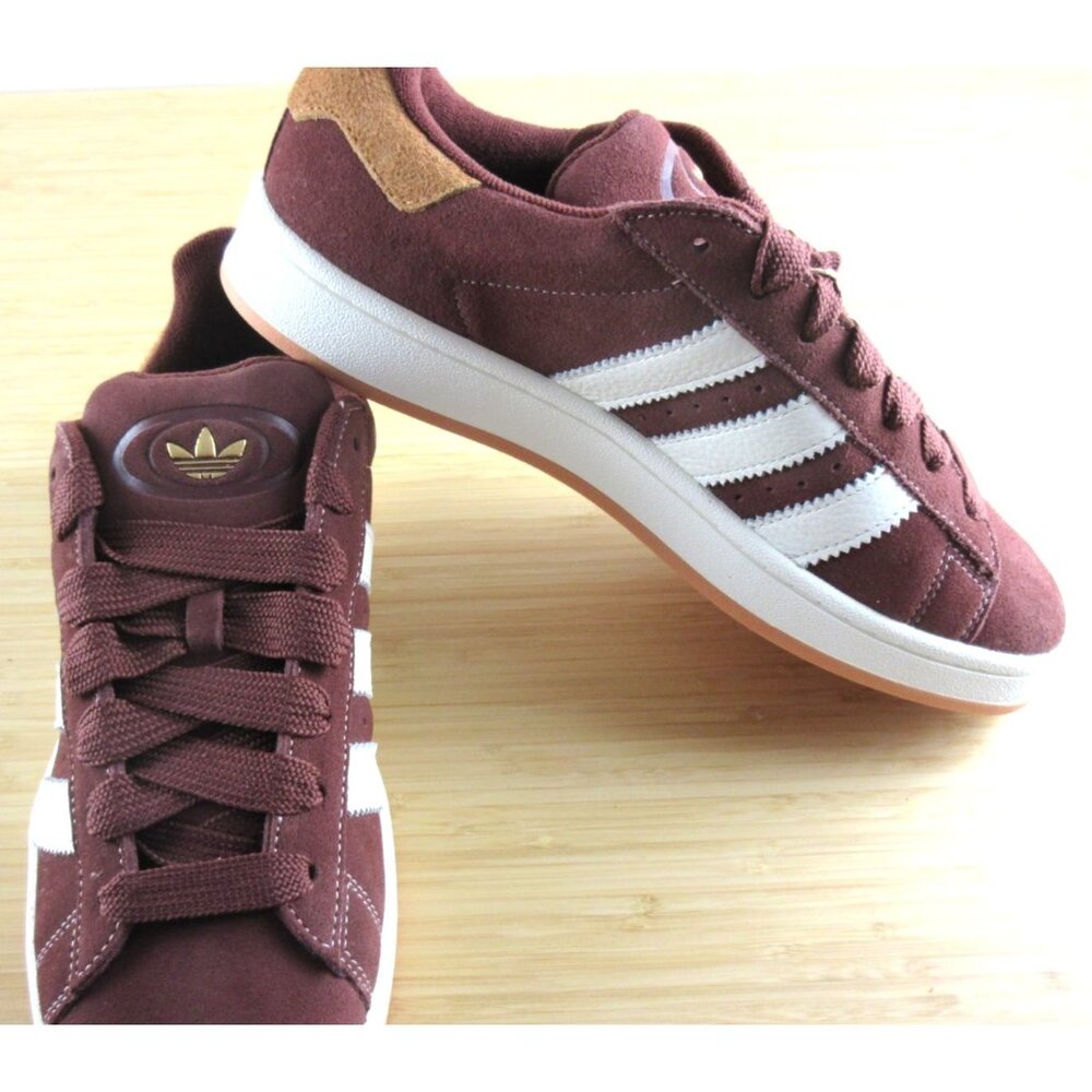 Adidas Men's Campus 00s Suede Shoes Fox Brown White Orange Sizes NIB JS3785 - Picture 3 of 6